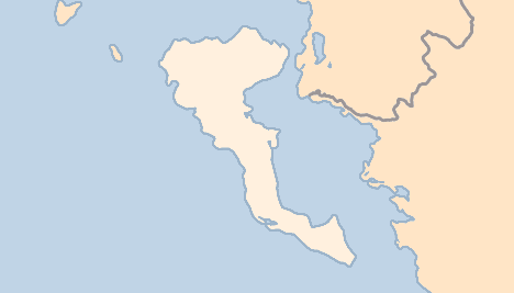 Karta Korfu stad